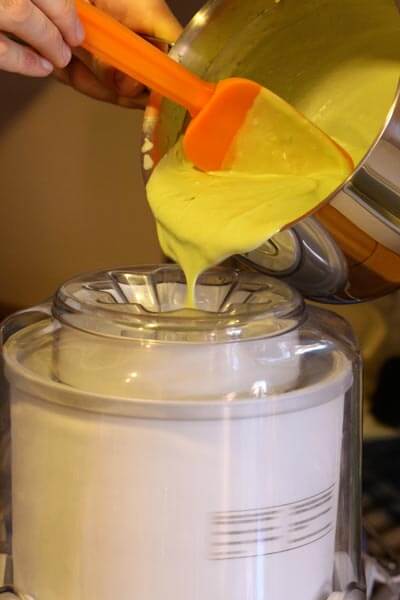 Making avocado frozen yogurt