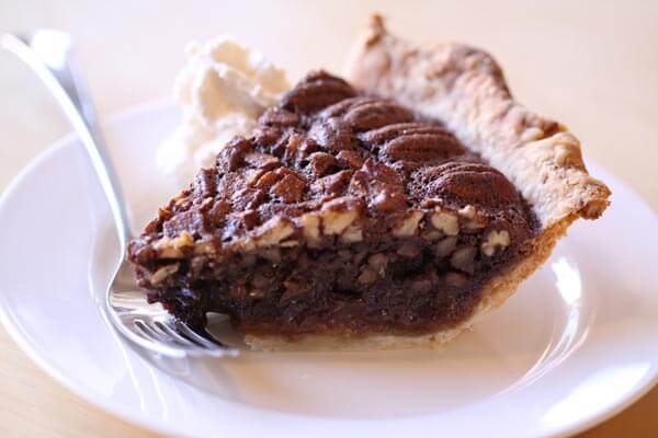 Chocolate espresso pecan pie