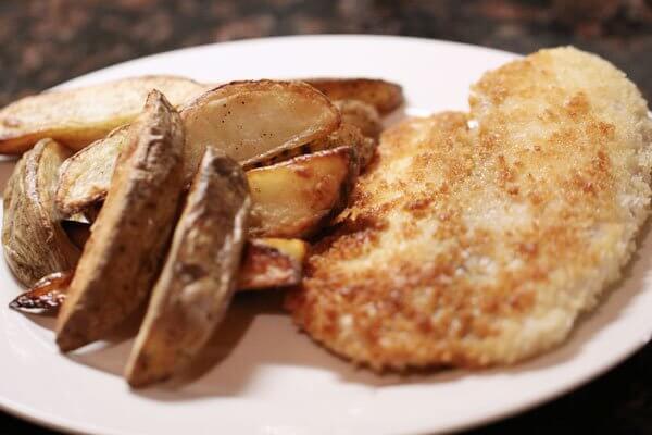 Tilapia and potatoes cooked in duck fat