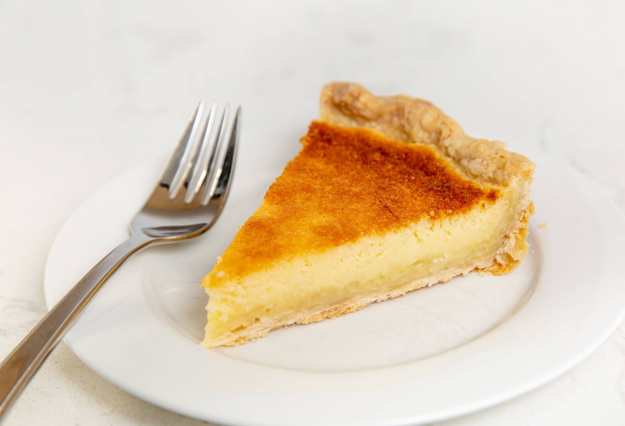 Slice of buttermilk pie