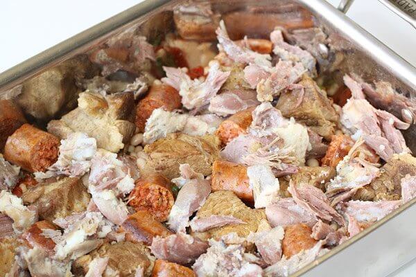 Cassoulet being assembled