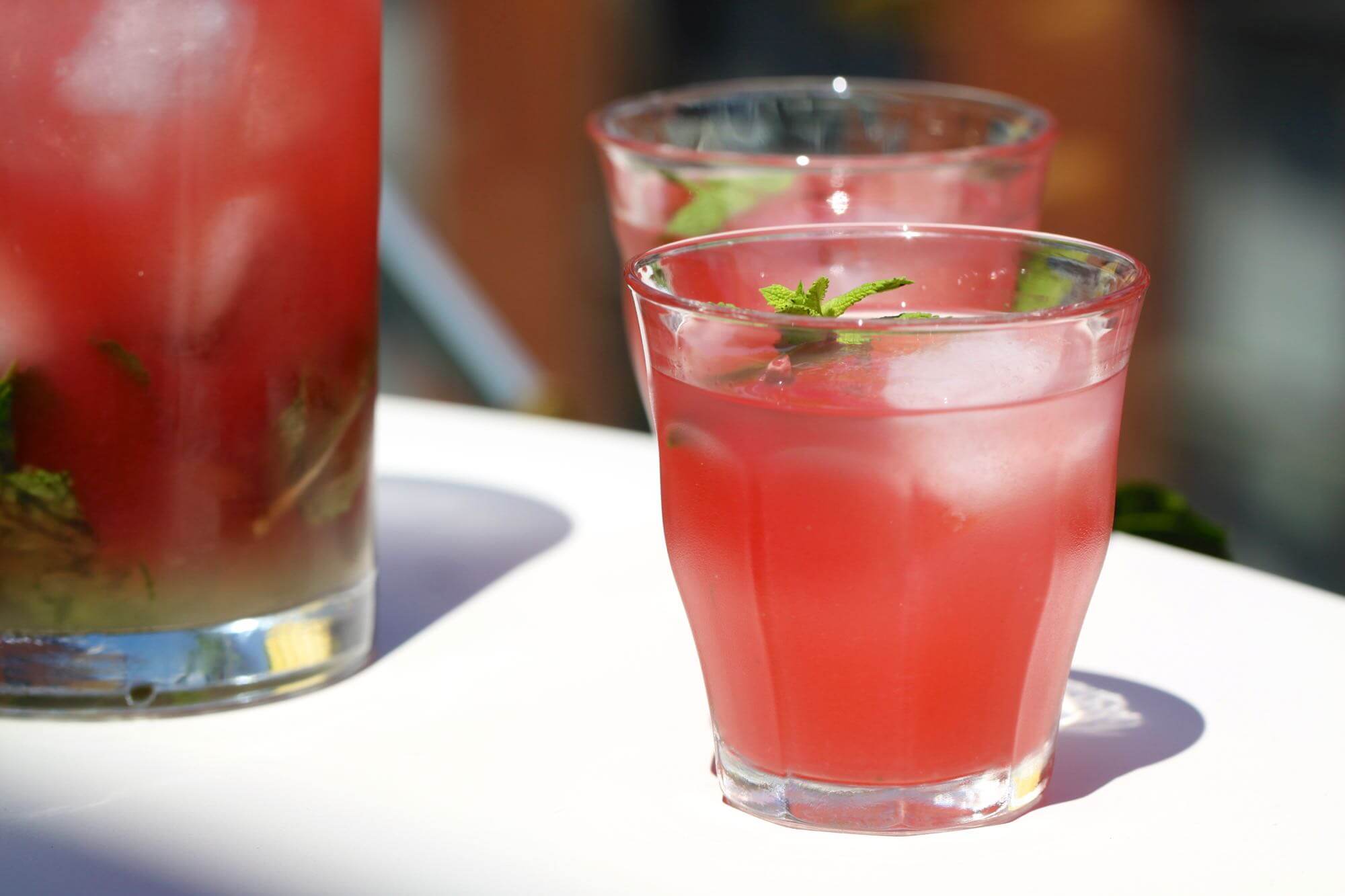 Watermelon gin punch