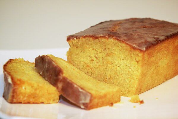 Glazed orange pound cake