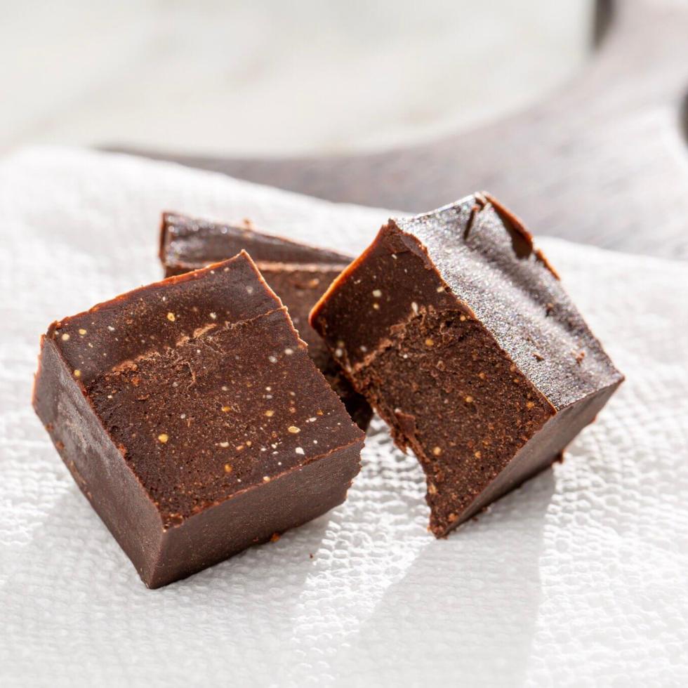 Cannabis-infused vegan chocolate fat bombs